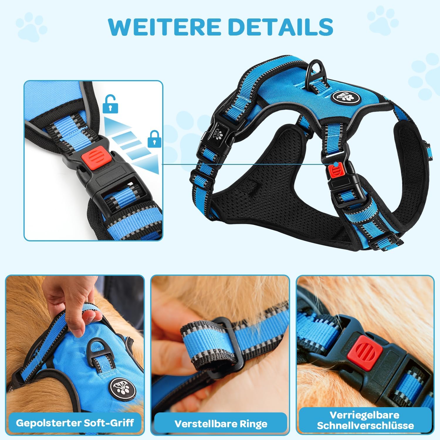 Detalle 2 de FURRYFECTION Hundegeschirr 600D mit Griff