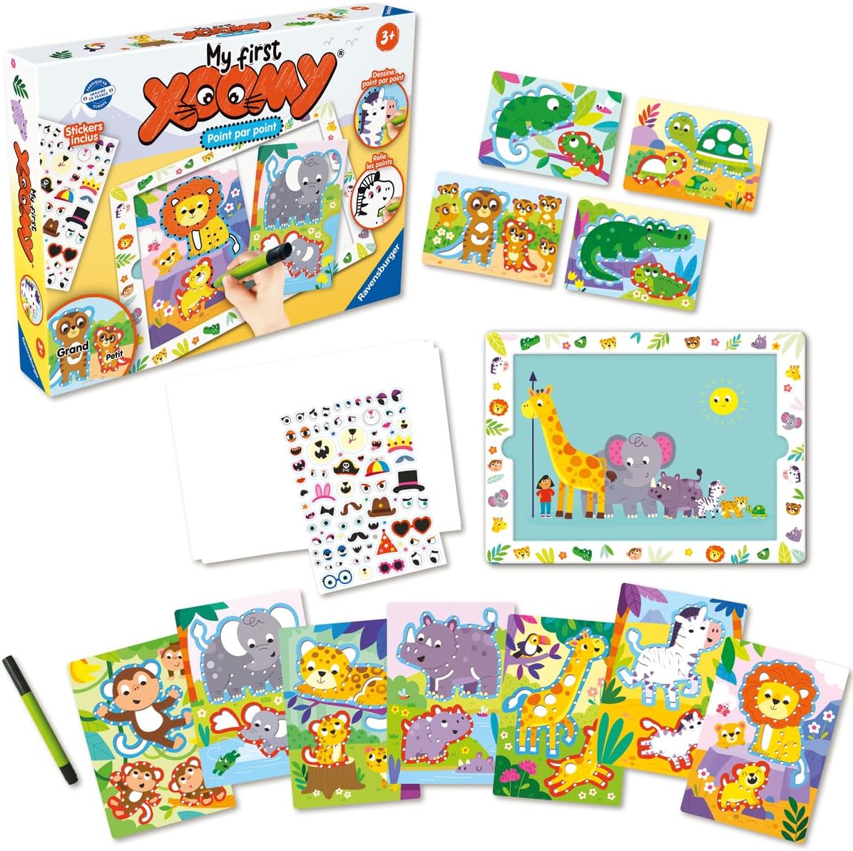 Detalle 2 de Ravensburger My First Xoomy – Point par Point, Mes Premiers Dessins (Safari) – Dès 3 Ans