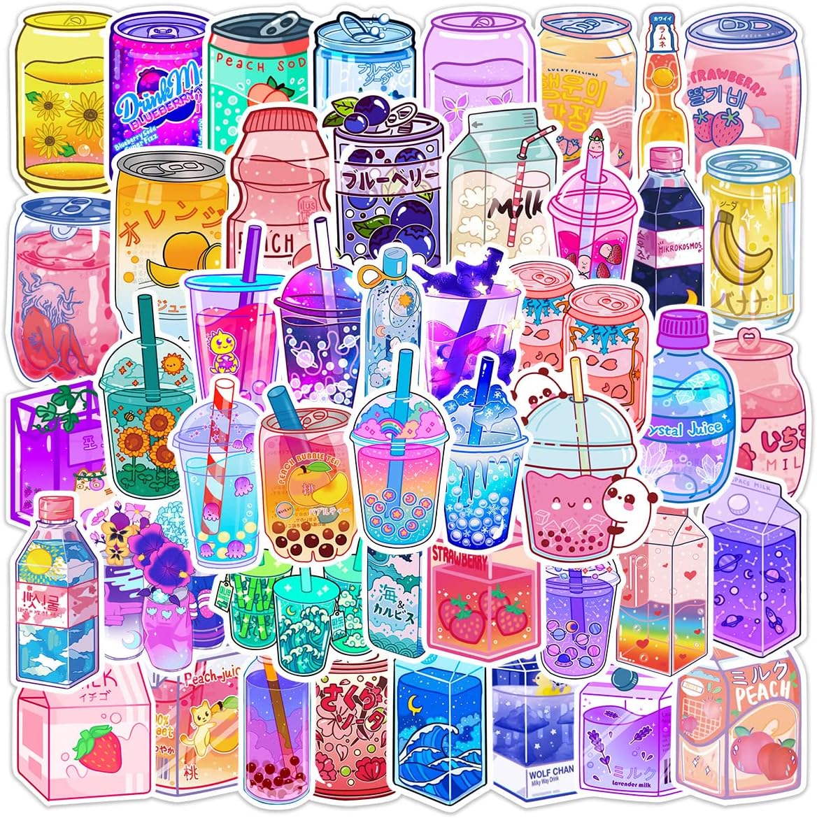 Detalle 1 de Drink Stickers, 50-Piece Vinyl Pack