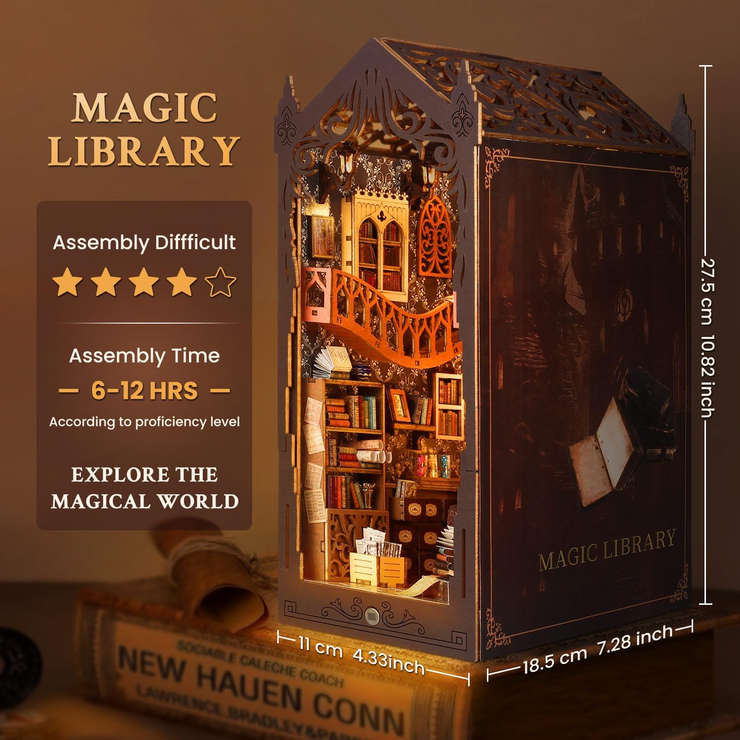 Thumbnail 2 de Lycidae Book Nook Kit DIY 3D wooden book nook