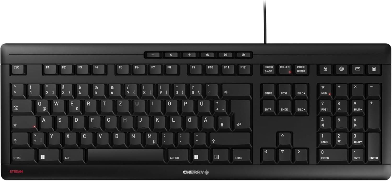Detalle de Cherry Stream Keyboard teclado alemán silencioso