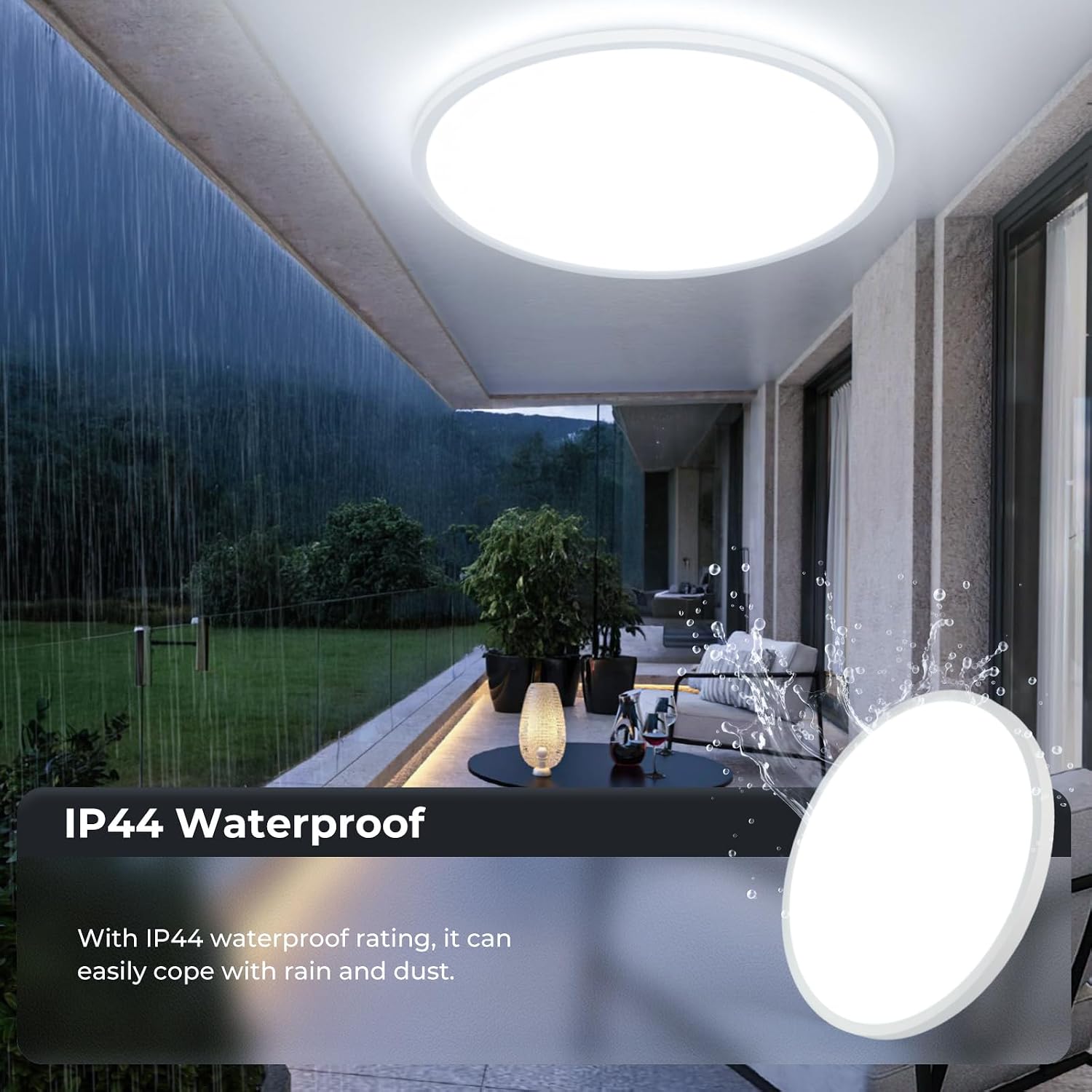 Detalle de EASY EAGLE YXXDDCB500 led-plafondlamp, 50 cm, 52 W, 6500 K, IP44