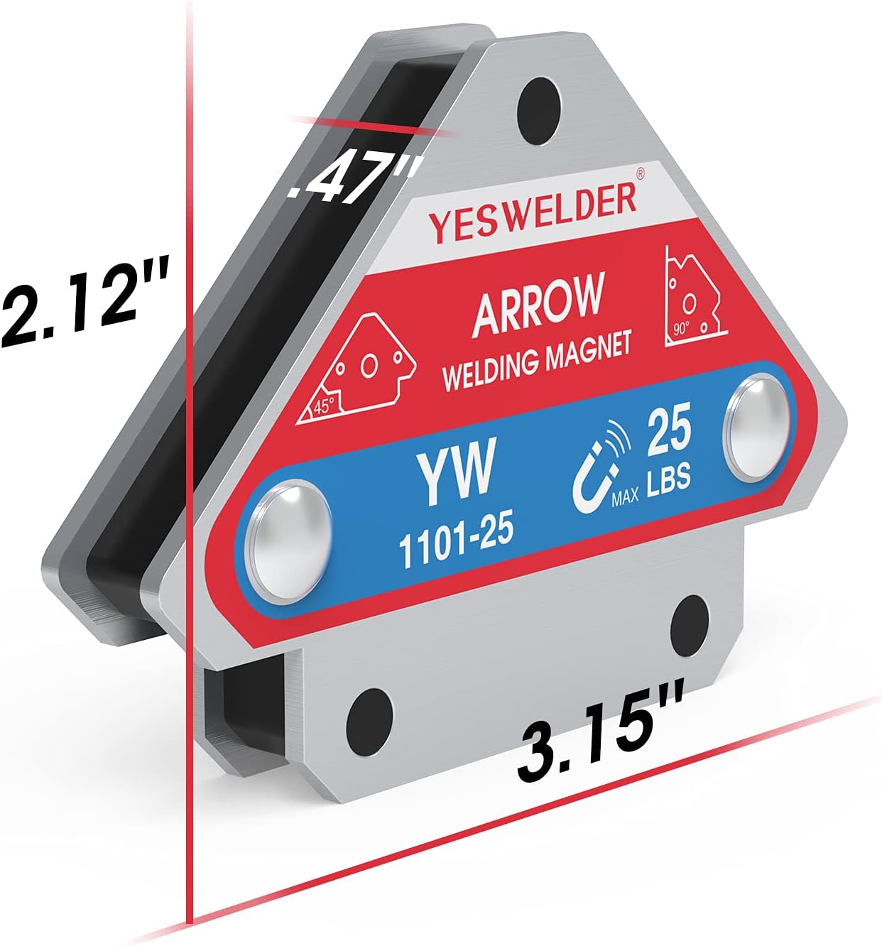 Thumbnail 4 de YESWELDER 25 lb Welding Magnet 4-Pack