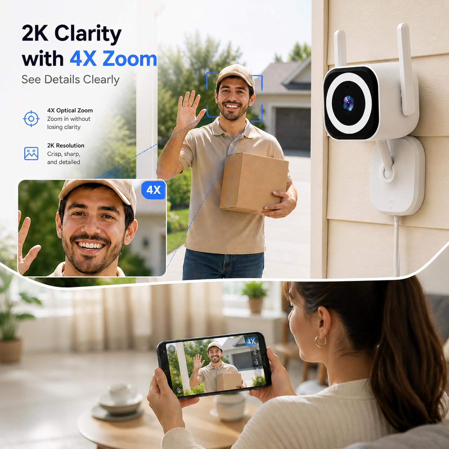 Thumbnail 4 de 2K Outdoor Security Camera 2K, IP66 CCTV