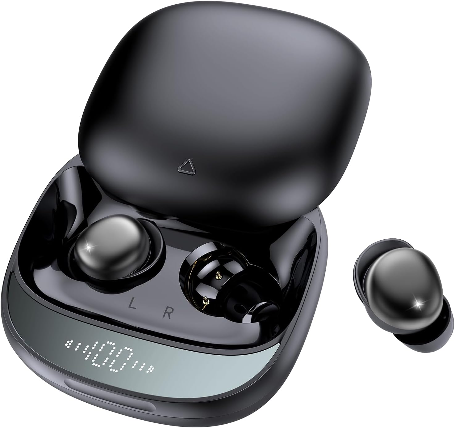 Detalle de Cuffie Bluetooth per Dormire sul Fianco con Monitoraggio del Sonno – Mini Sleep Earbuds 5.4, 48 Ore, 6 EQ, Nere