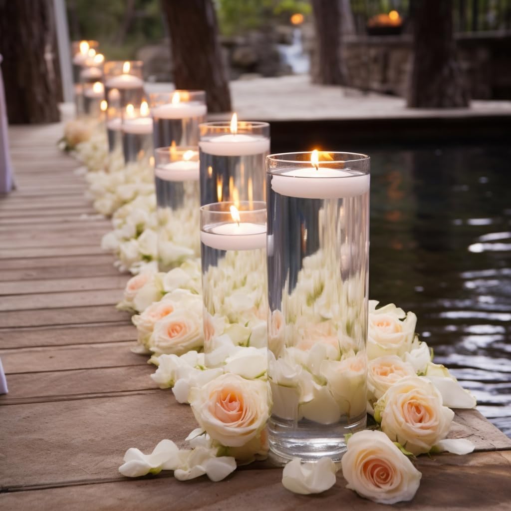 Detalle 2 de White Floating Candles, 3-Inch
