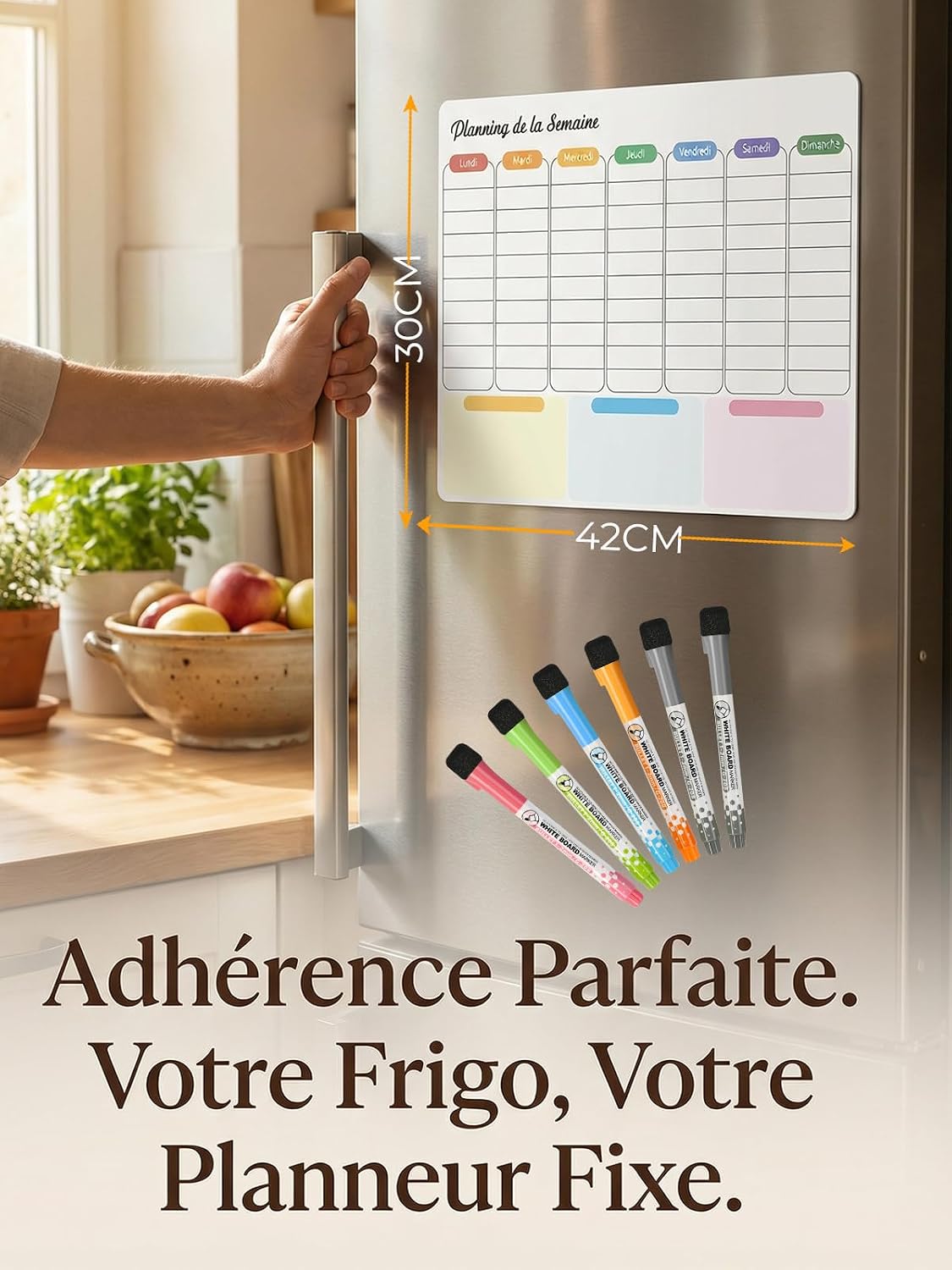 Detalle 2 de SONNELD Planning Frigo Magnétique A3