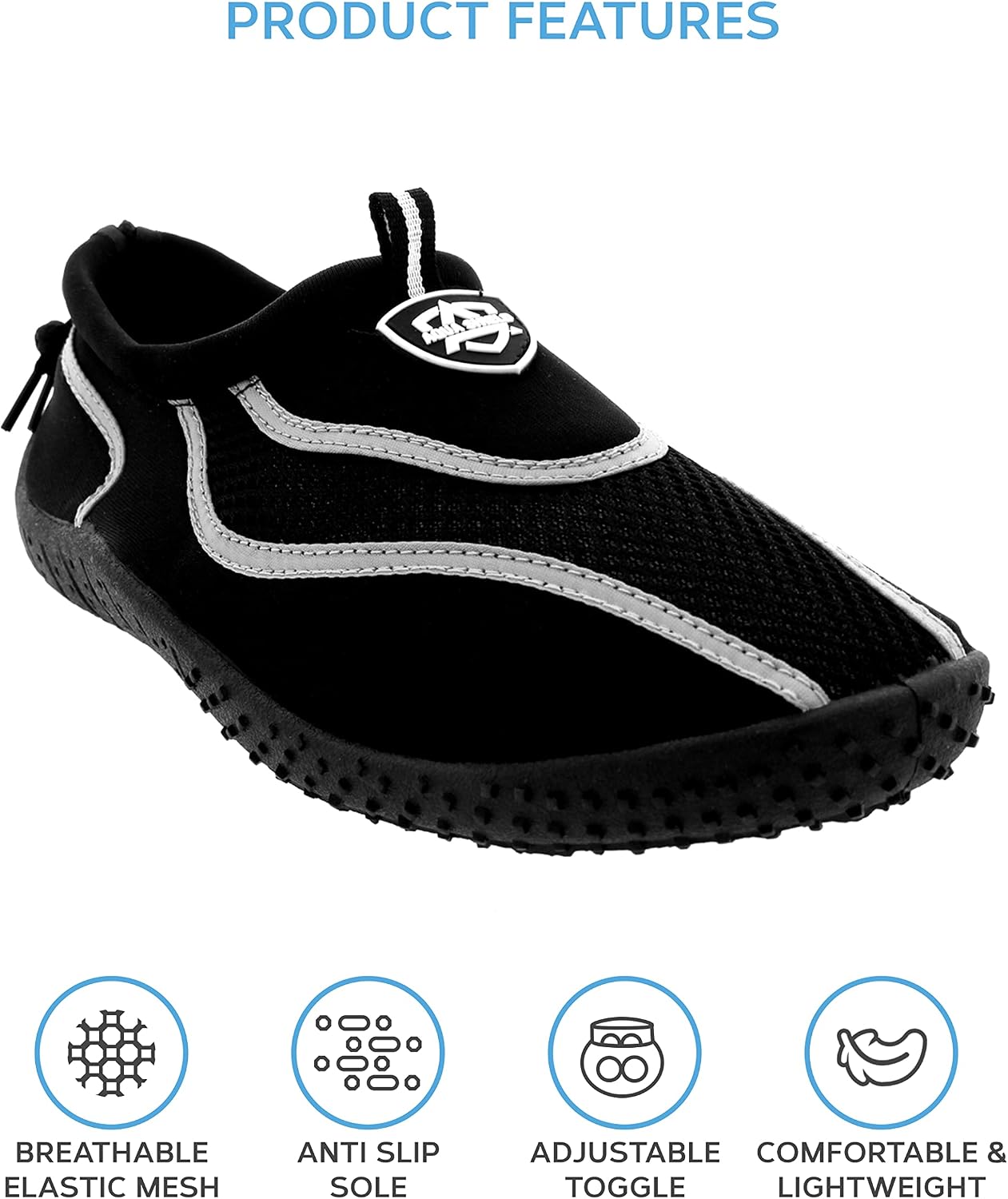 Detalle 1 de Aqua Shield Womens Toggle Water Socks