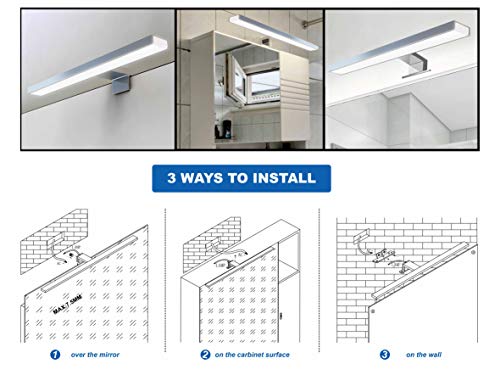 Detalle 2 de YIQAN 60cm Luz de Espejo LED 13W IP44 para Baño