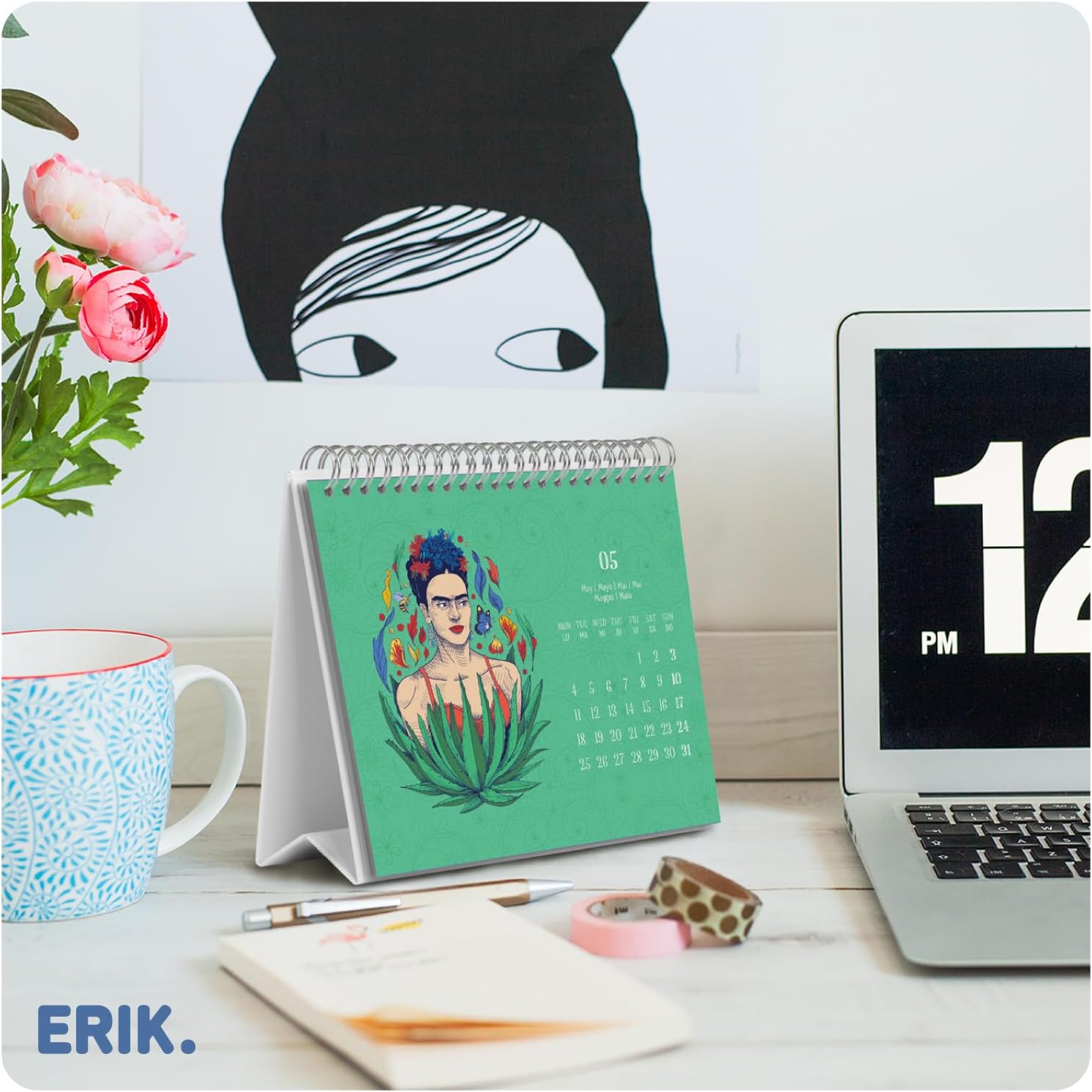 Detalle de Grupo Erik Frida Kahlo Desk Calendar 2026 📅