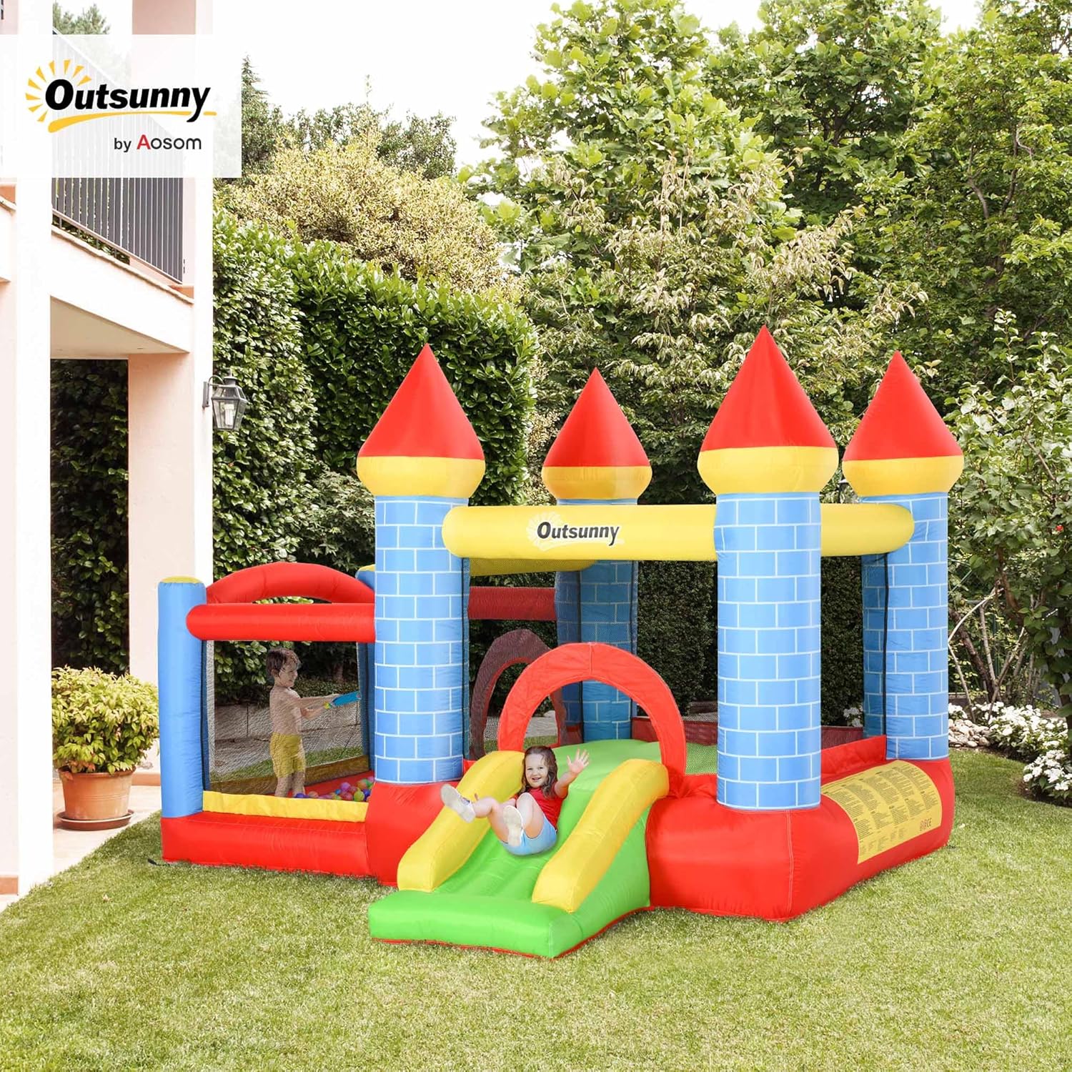 Detalle 2 de Outsunny Castillo hinchable 280x260x210 cm