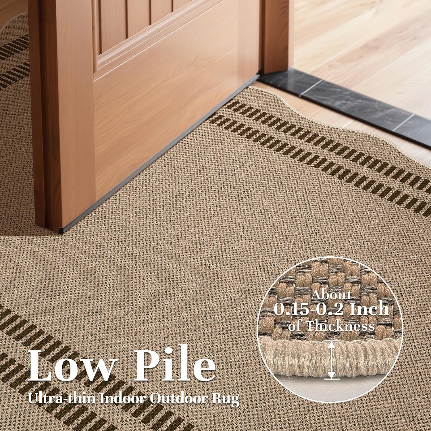 Thumbnail 2 de EDIMENS jutemat_CA Easy Jute Door Mat, 2 x 3 ft, Low-Pile Polyester