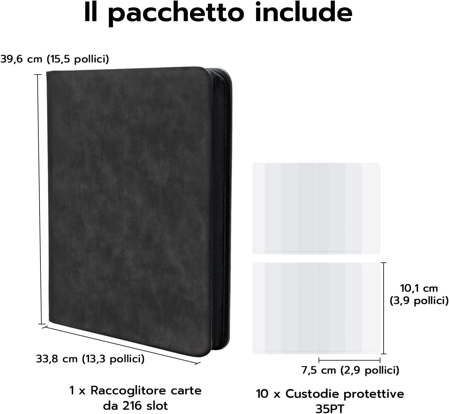 Thumbnail 5 de Tolesum Raccoglitore Toploader 9 tasche con capacità 216 carte (per top load 3x4) per YuGiOh, MTG e TCG