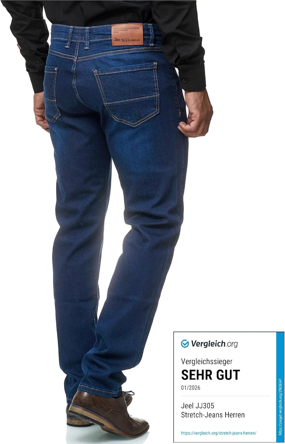 Thumbnail 2 de JEEL Herren-Jeans Regular-Fit Straight-Cut mit Stretch – Basic Washed