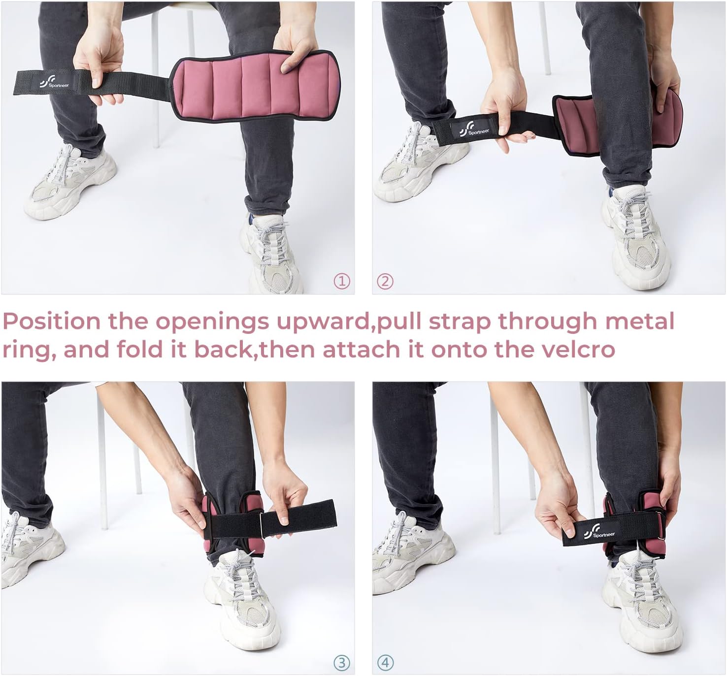 Thumbnail 5 de Sportneer Adjustable Ankle Weights Set with Wrist Straps — 0.45 kg to 2.3 kg per ankle, 0.9 kg to 4.5 kg per pair
