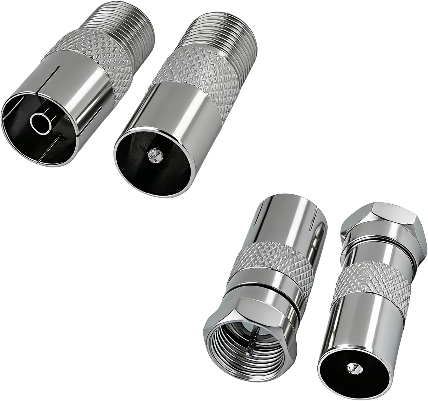 SPTSSWET Antennenstecker Adapter F-Typ zu TV – 4er Set