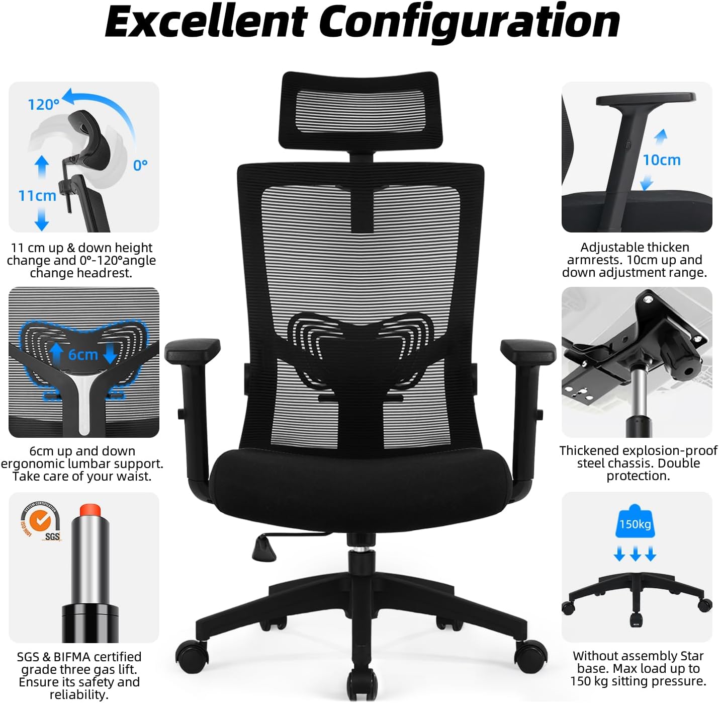 Thumbnail 6 de Daccormax Chaise Bureau Ergonomique 150 Kg