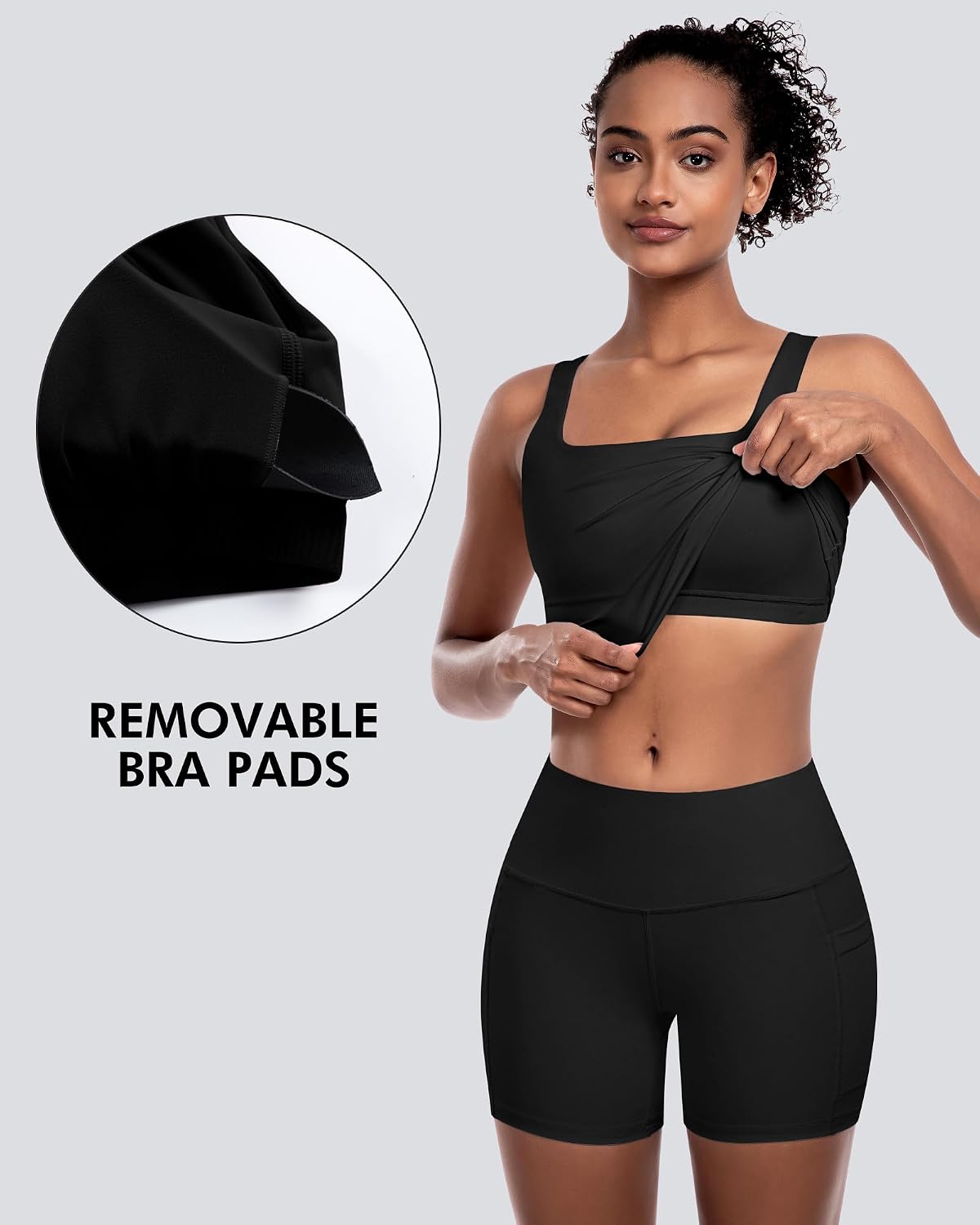 Detalle de CHRLEISURE Womens Sports Bras 5 Pack 75% Polyester