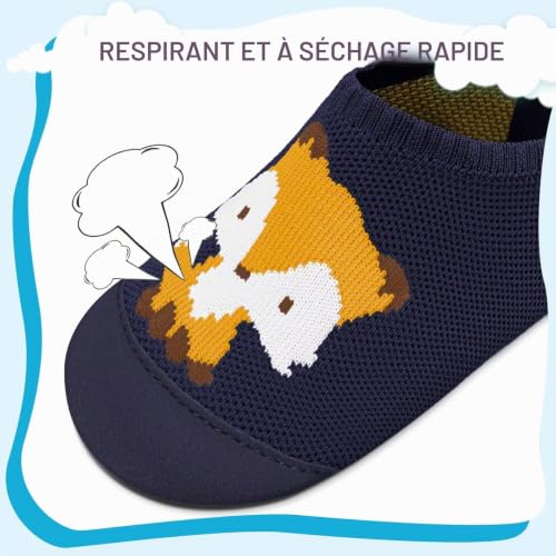 Thumbnail 2 de Kyopp Chaussons Enfant Garçon Fille Respirant Antidérapants en Tissu Doux