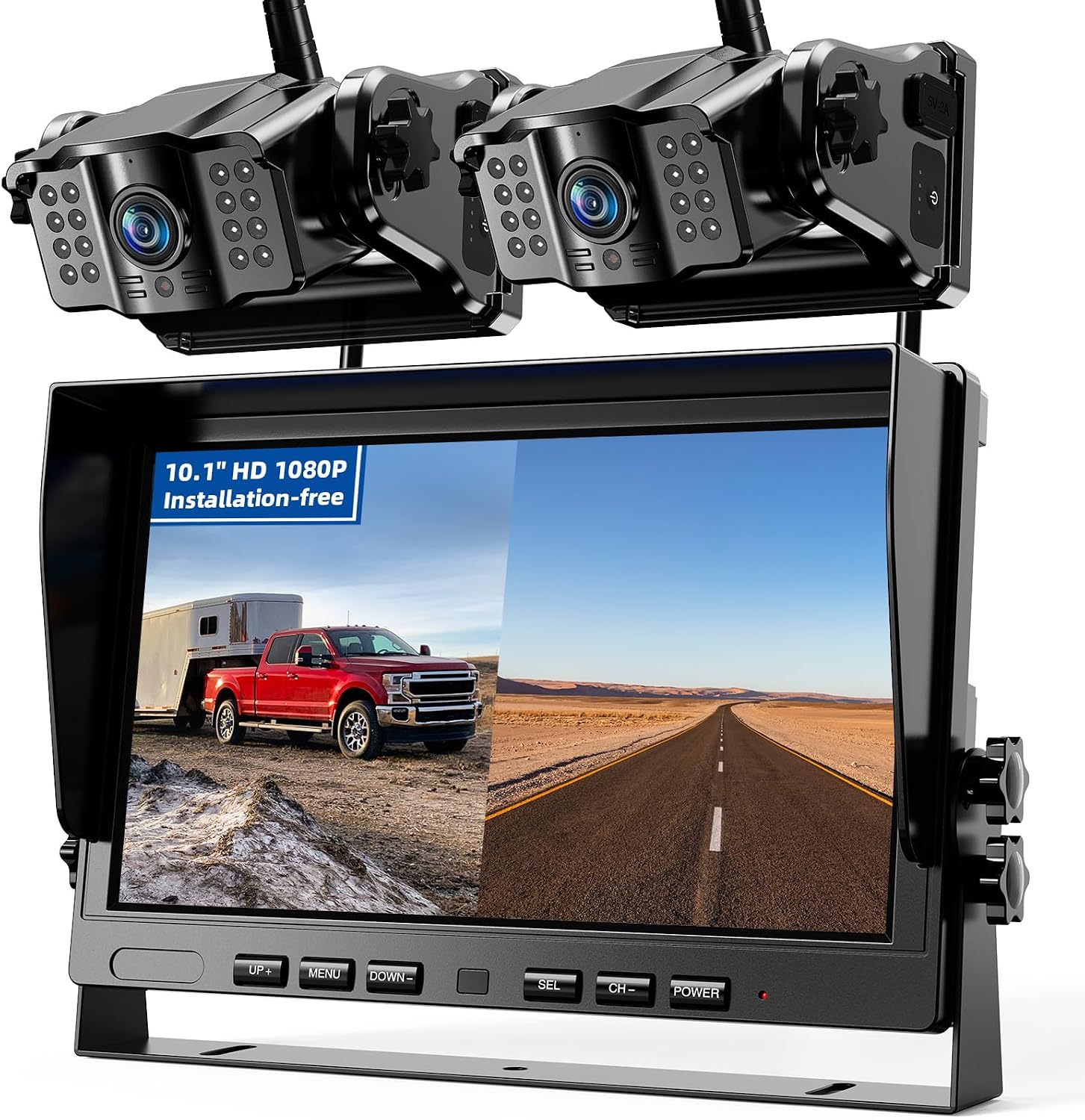 Thumbnail 6 de eRapta 2 Magnetic Wireless Reversing Camera Kit with 7” IPS Monitor (1080P, rechargeable 9600mAh)