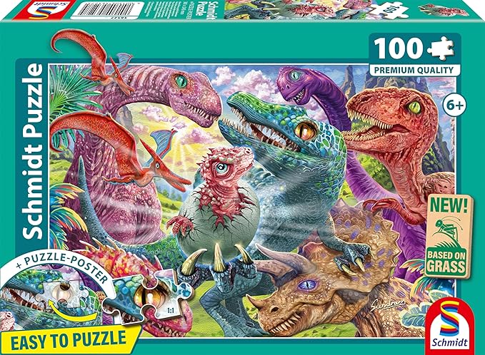 Detalle de Schmidt Spiele Dinosaurios 🦖 Puzzle Infantil 100 Piezas