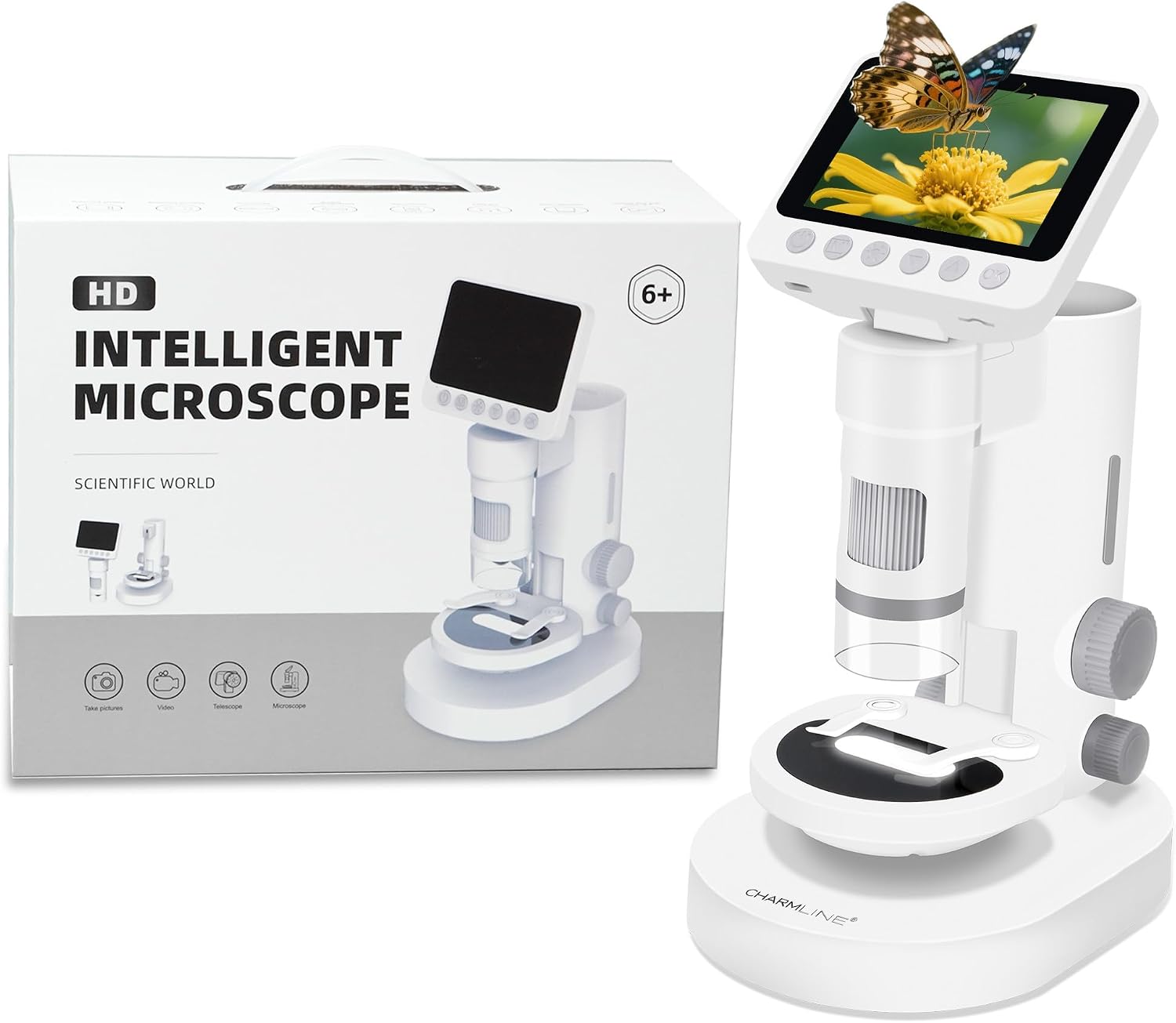 Detalle de Charmline microscopio digitale 3 in 1 per bambini: osservazioni da tavolo o in viaggio, fino a 1000x