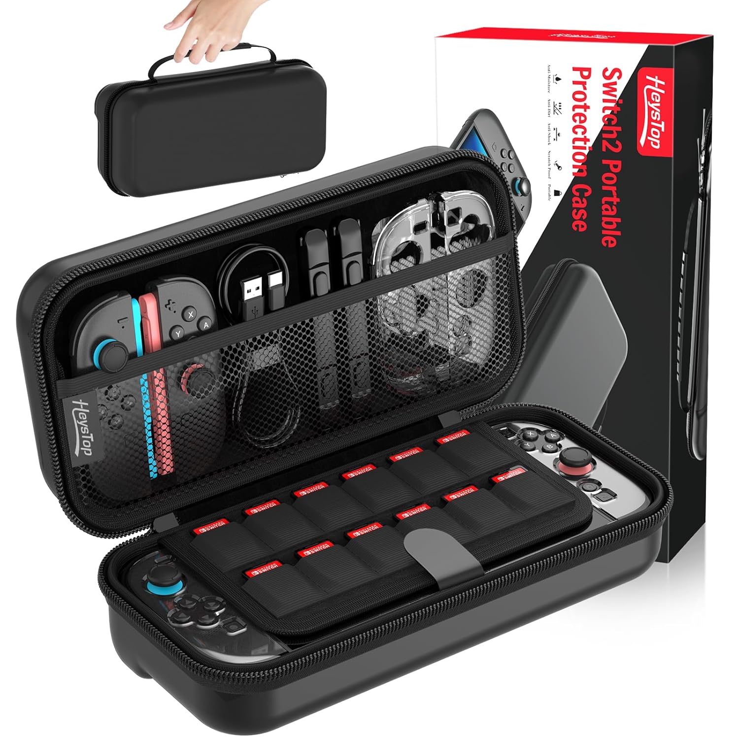 Detalle de HEYSTOP Tasche für Nintendo Switch 2 12 Karten
