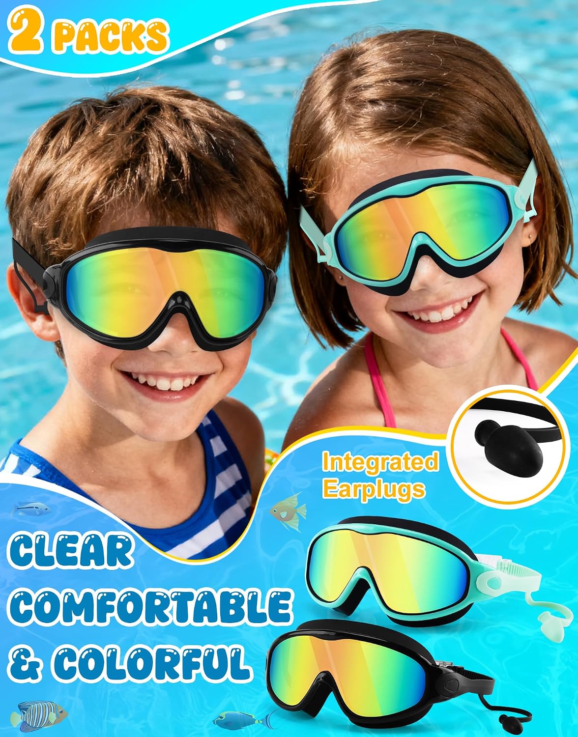 Detalle 2 de WIN.MAX Swimming Goggles 2-Pack