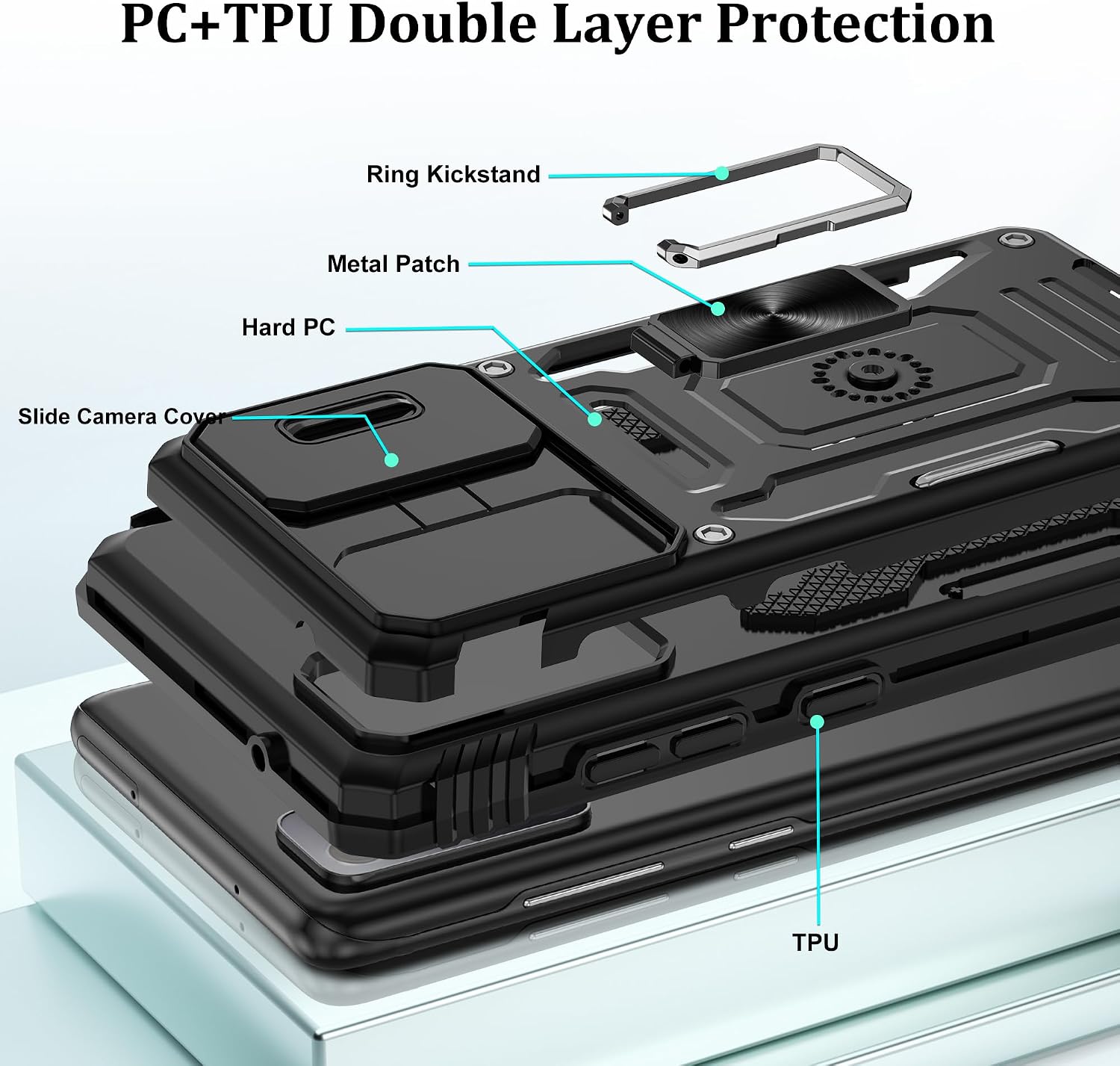 Detalle de Samsung S20 FE case with screen protector