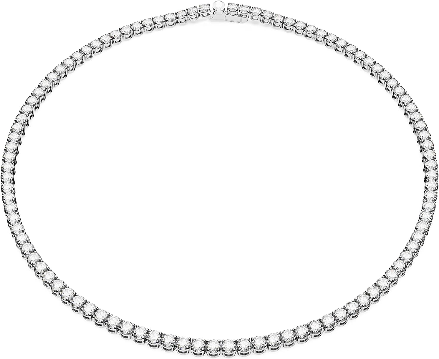 Detalle de Swarovski Collana Mesmera Bianca: lucentezza rodio e Zirconi in un mix di tagli