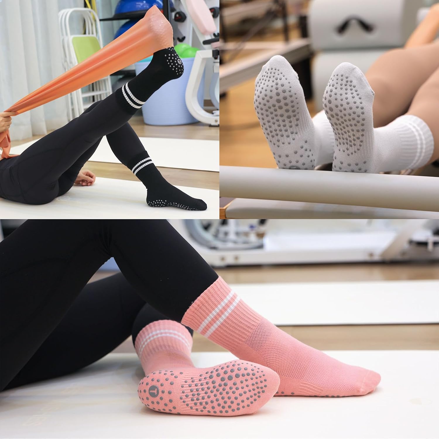Thumbnail 1 de Non Slip Pilates Socks 4 Pairs