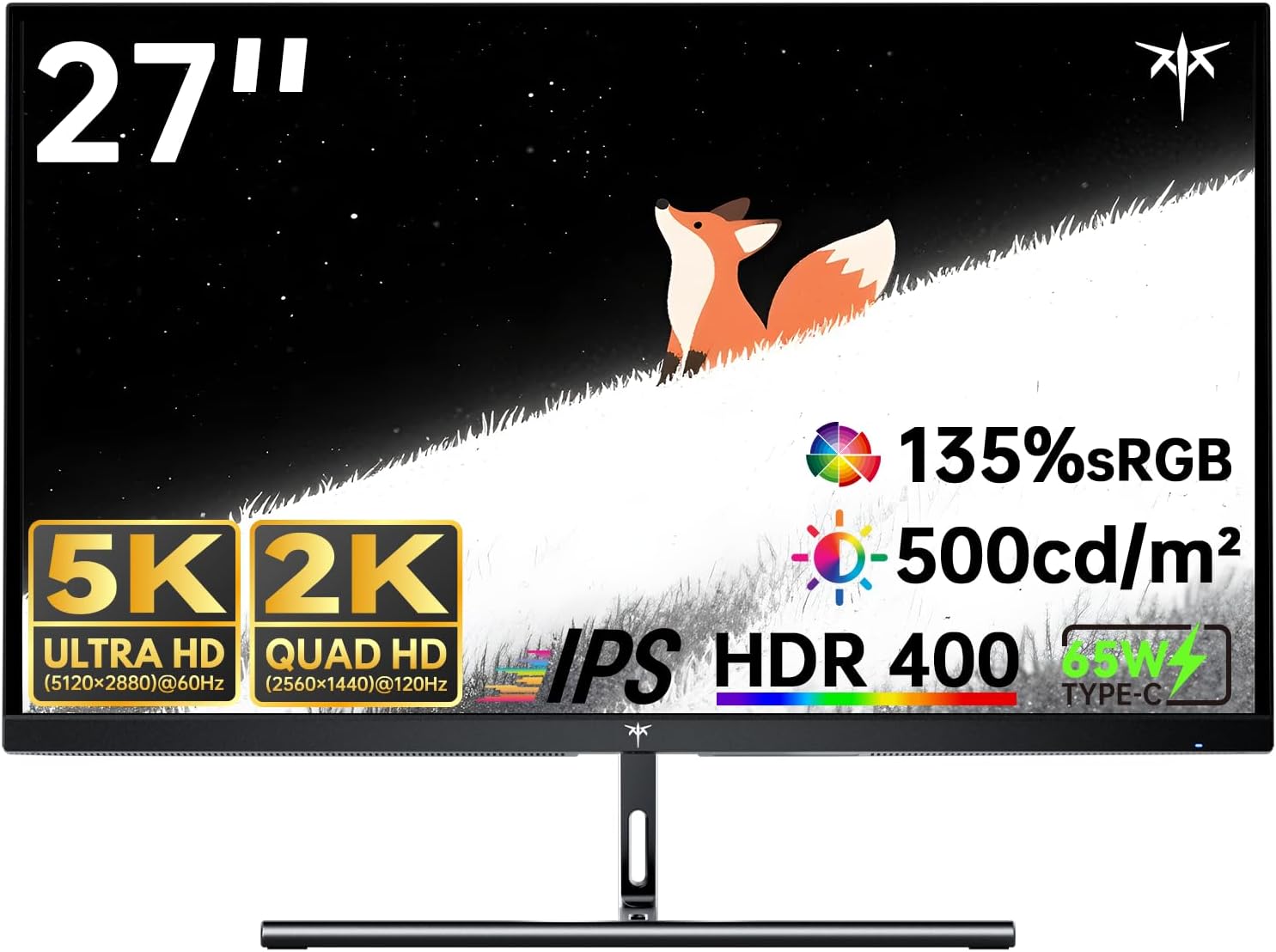 Detalle de KTC 5K Monitor 27 Zoll Dual-Mode 5K/2K | 99% DCI-P3, HDR400 & Dual-Mode Umschalten (Mac Mini kompatibel)