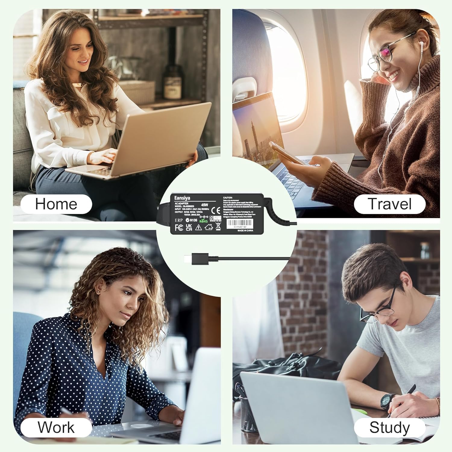 Thumbnail 6 de 45W USB-C Laptop Charger: versatile power for Chromebook to Dell and beyond