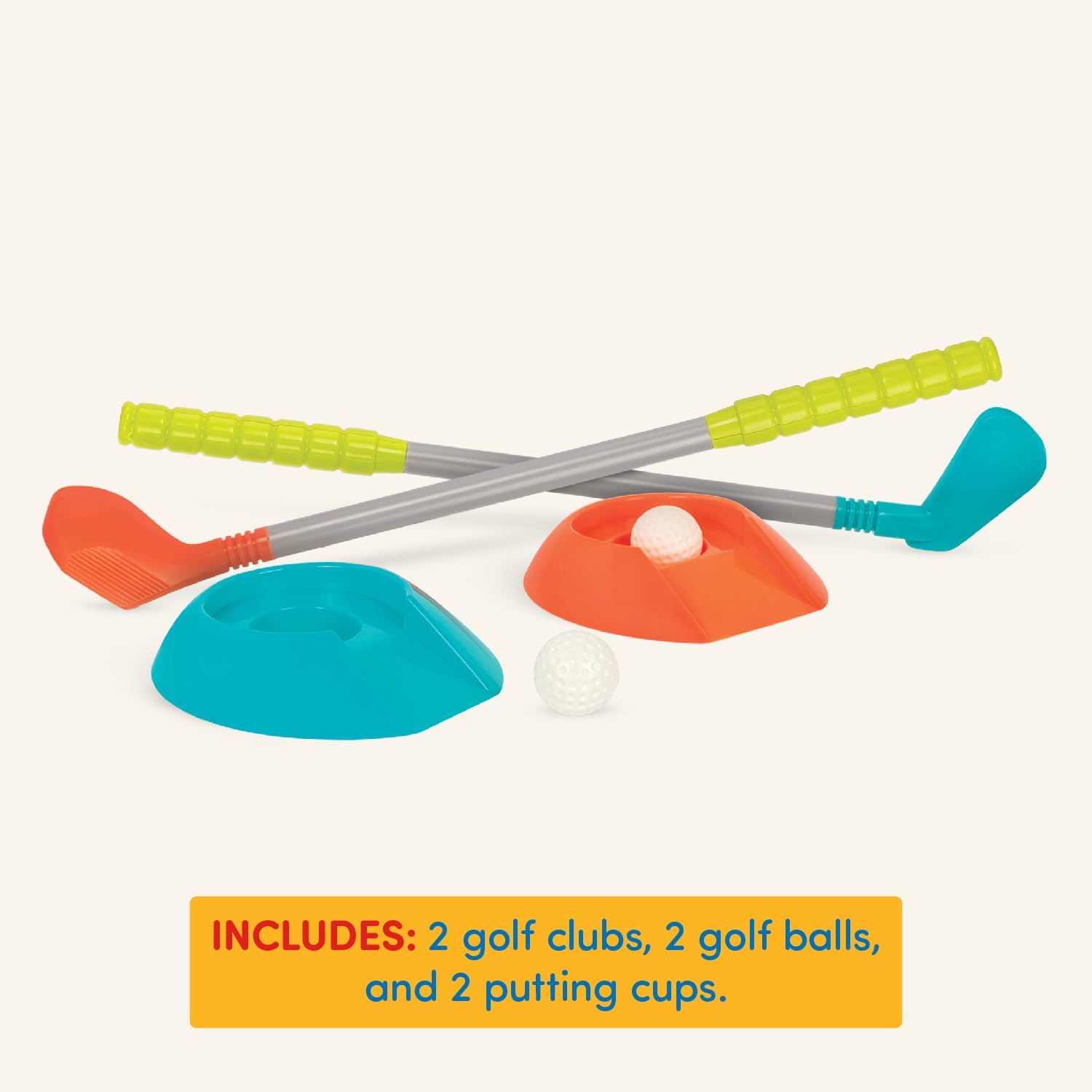 Thumbnail 5 de Battat – Ensemble de Golf pour Enfants – 2 Clubs, 2 balles, 2 trous de putting (3 ans et +)