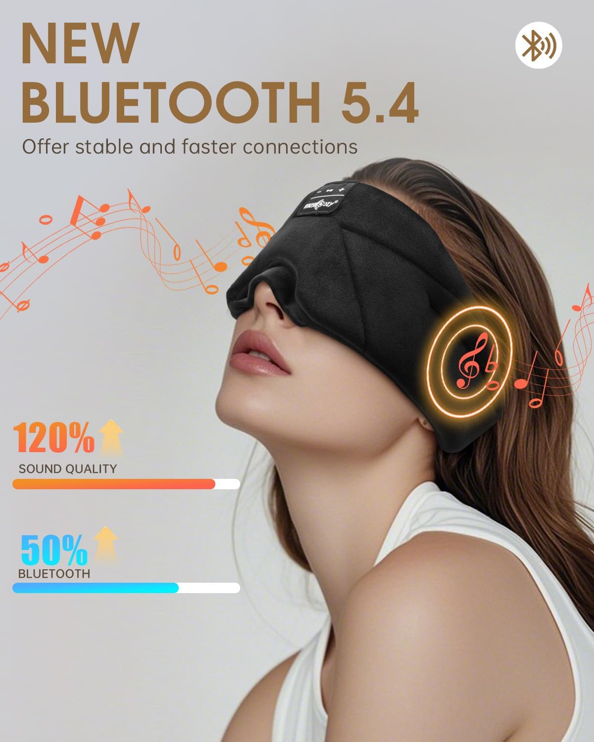 Thumbnail 5 de MUSICOZY Bluetooth Sleep Mask 16H sleep headphones