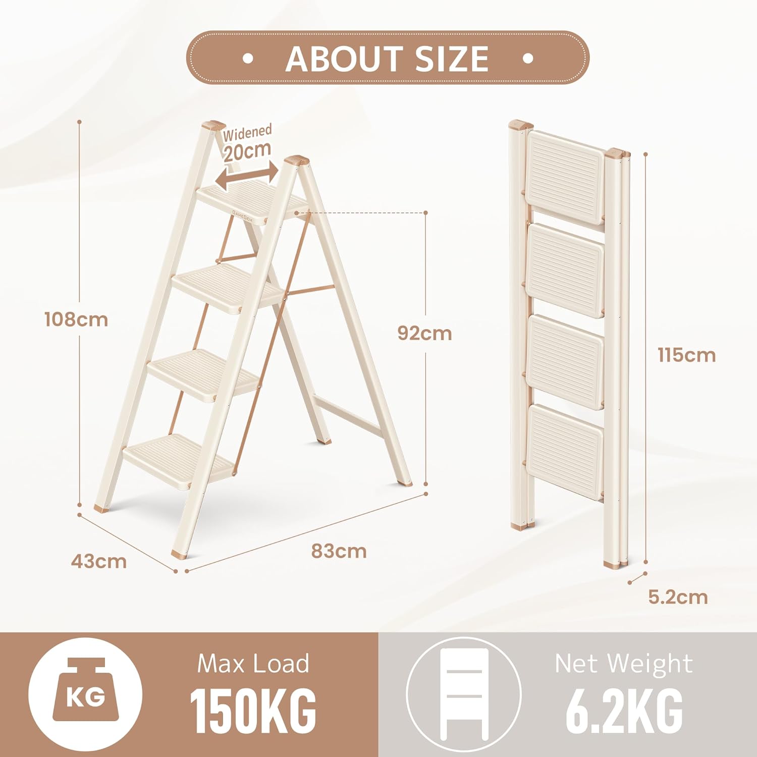 Thumbnail 6 de GameGem 4 Step Ladder: a sturdy, stylish folding step stool for everyday reaching needs