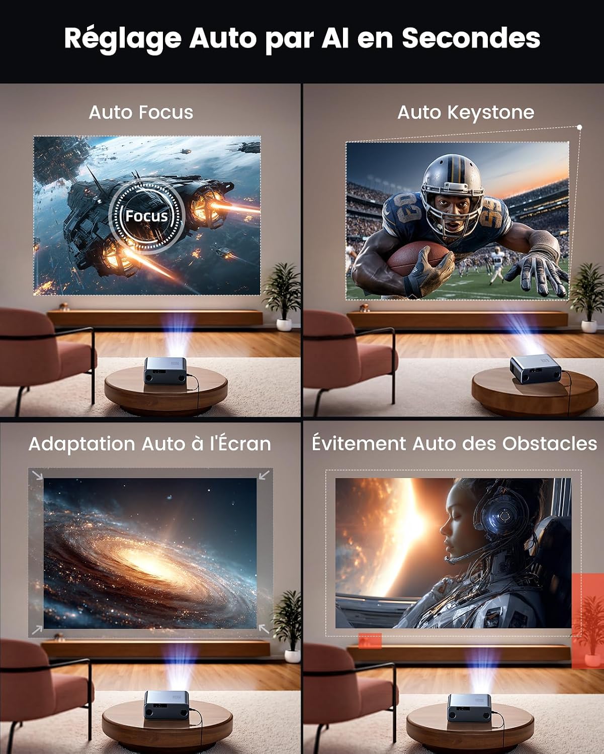 Thumbnail 4 de Projecteur 4K WiFi 6 36000 lumens