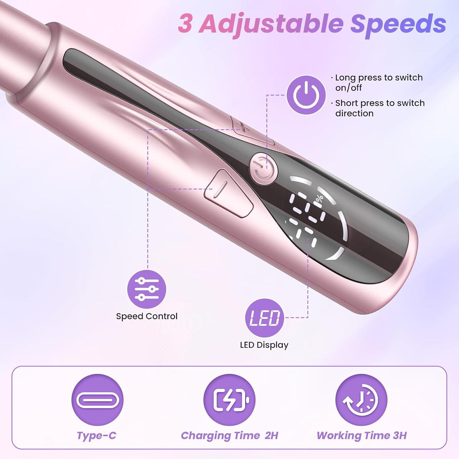 Detalle de PKBD Elektrische Nagelfeile mit Ladestation – 12 in 1 Profi Maniküre-Set, kabellos, 20.000 U/min