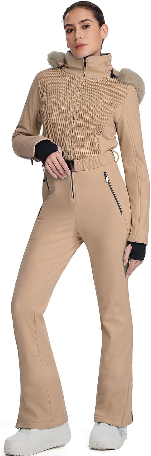 Detalle 2 de HOTIAN Damen Einteiler Skioverall Snowboardanzug