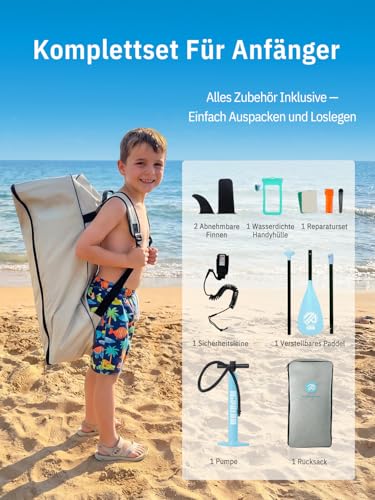Thumbnail 6 de Niphean Stand Up Paddling Board mit Sitz – KIND SUP-Set mit komplettem Zubehör