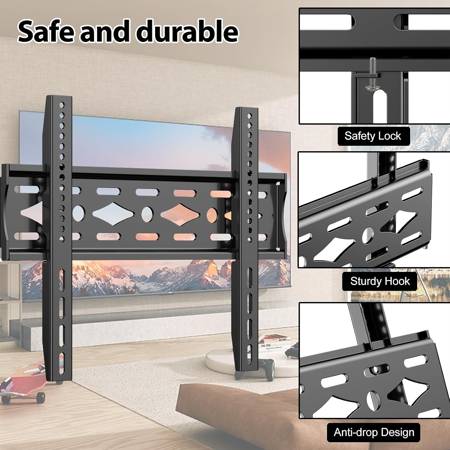 Detalle 2 de Fixed TV wall mount 26-63 inch, 50kg