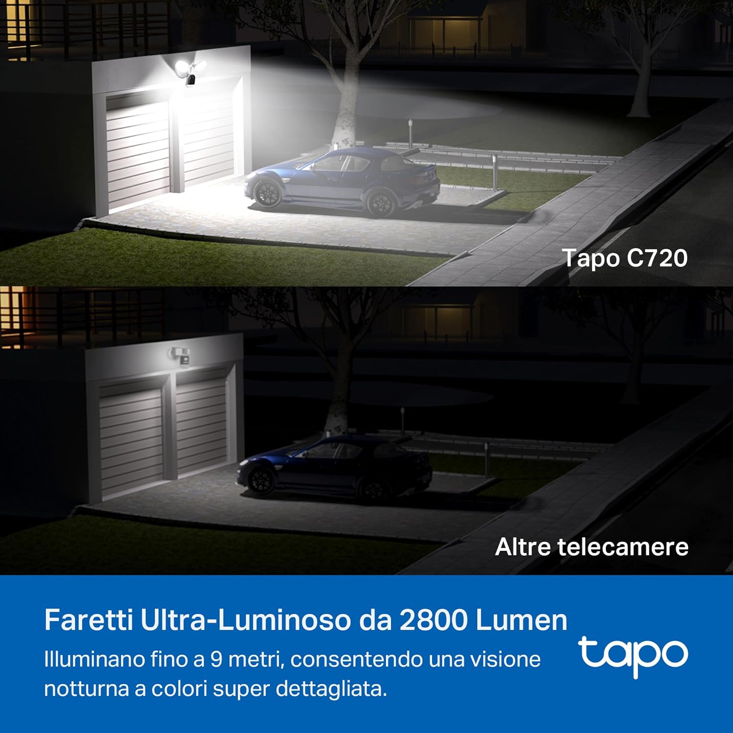 Thumbnail 2 de Tapo C720 Telecamera Wi‑Fi esterno 2K 4MP con visione a colori e proiettori 2.800 lumen