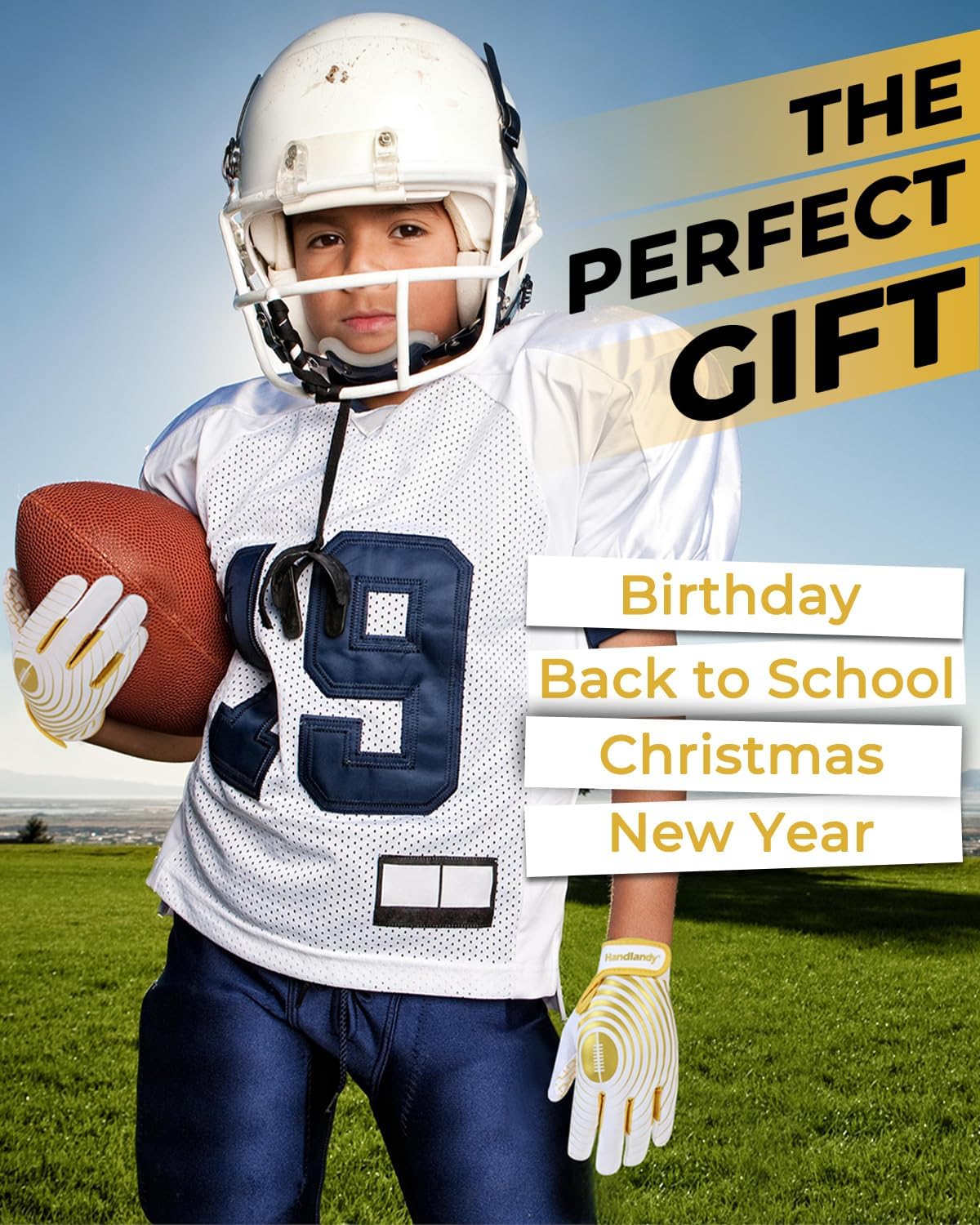 Thumbnail 4 de HANDLANDY Youth Football Gloves Super Grip