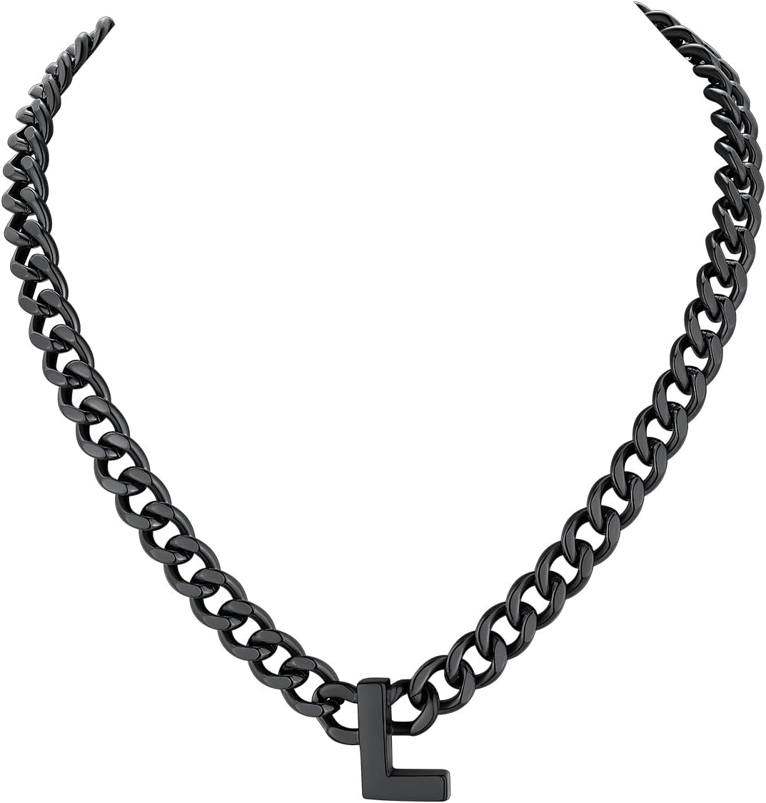 Detalle de Richsteel Initial Halskette A-Z Cuban Link – personalisierbar, langlebig & stilvoll