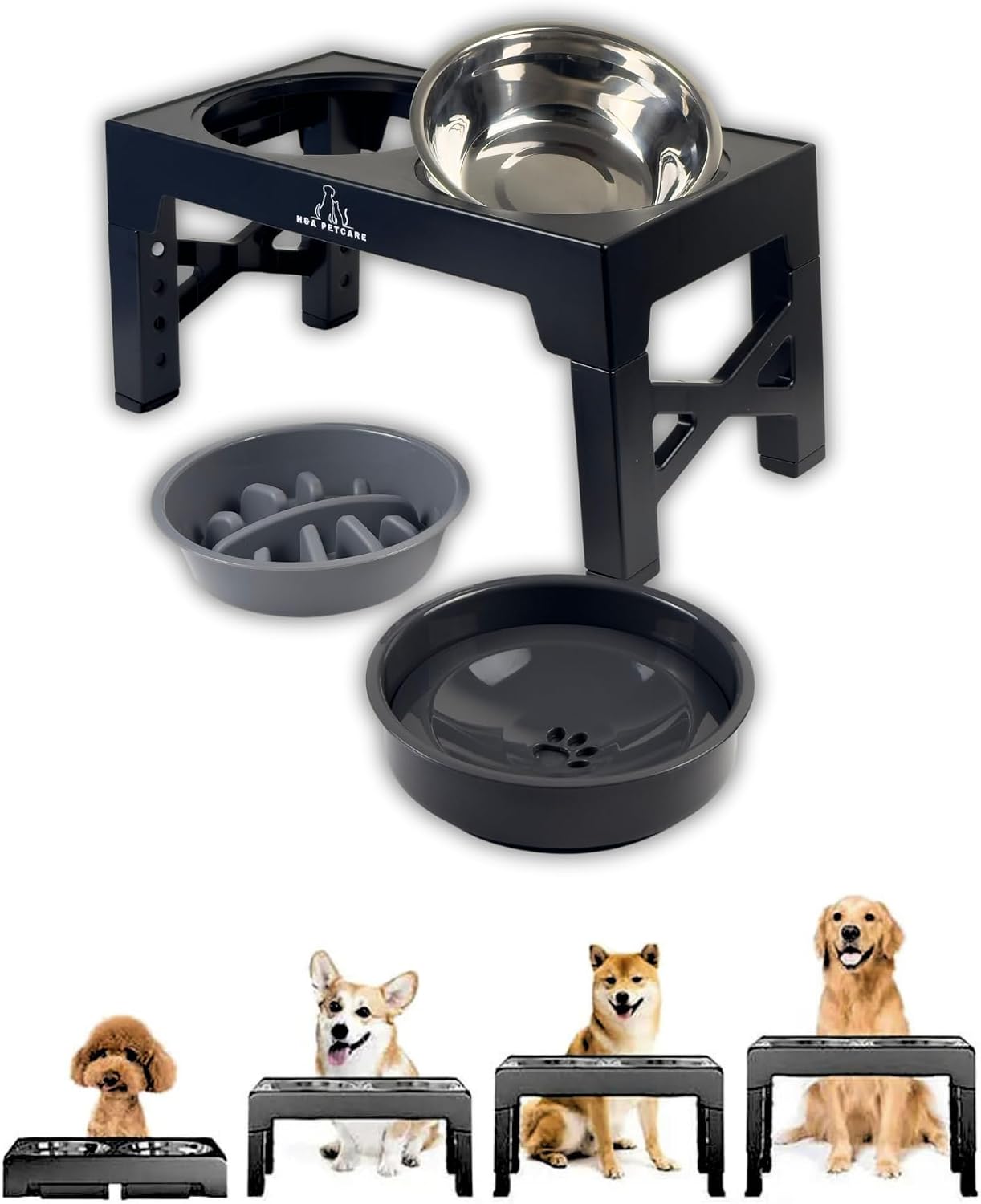 Thumbnail 6 de H&A Petcare Raised Dog Bowl 3‑in‑1 elevated feeder