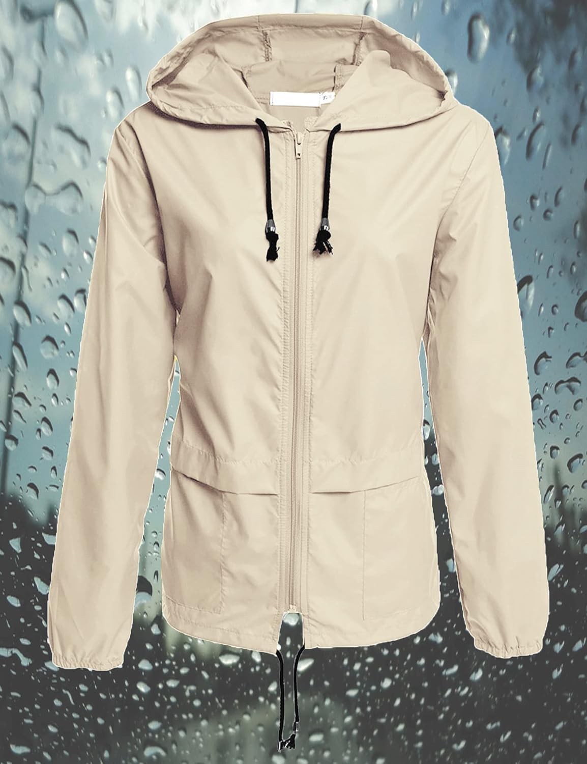 Detalle de Lomon Women's Waterproof Jacket: Lightweight, Packable Raincoat for Outdoor Escapes