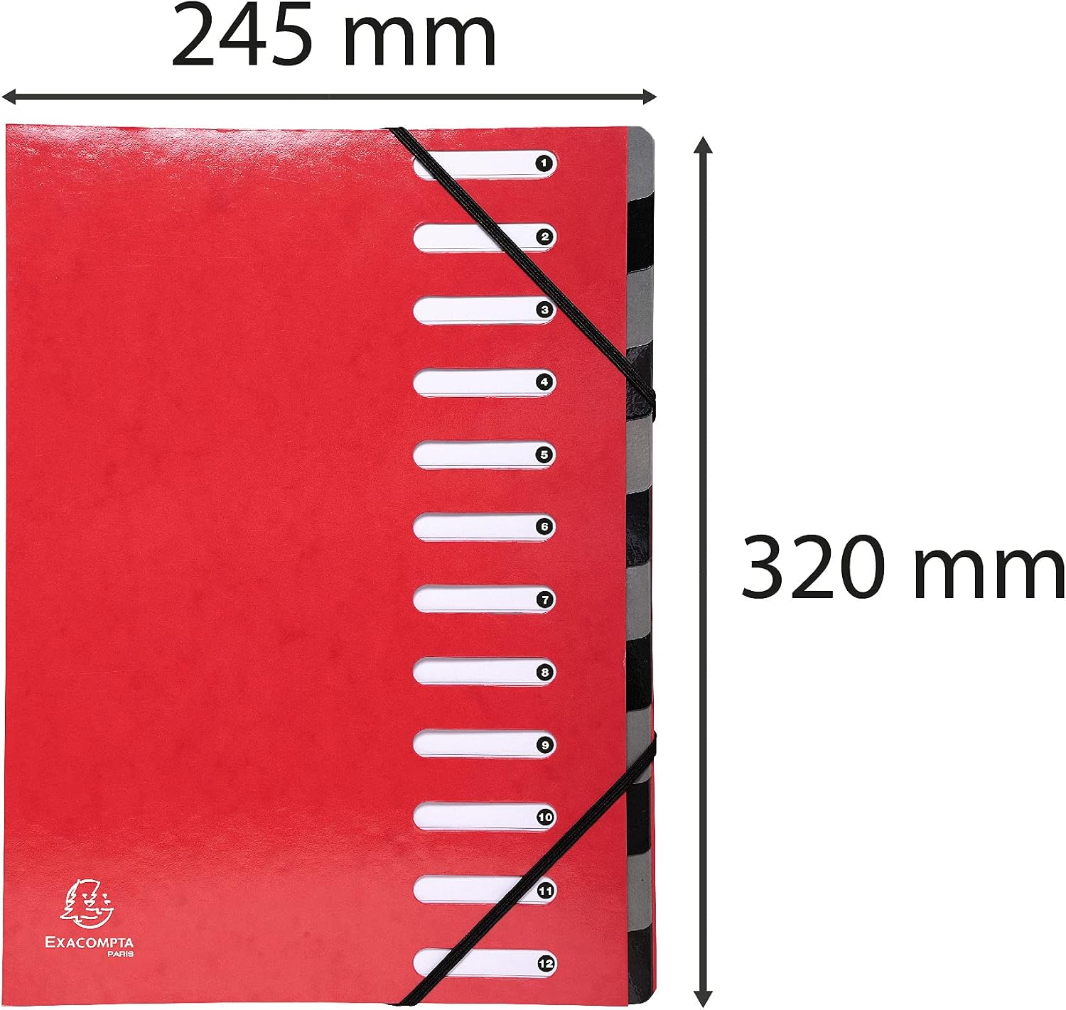 Detalle 2 de Exacompta 53925E – Trieur Harmonika Iderama, 12 compartiments, rouge, A4