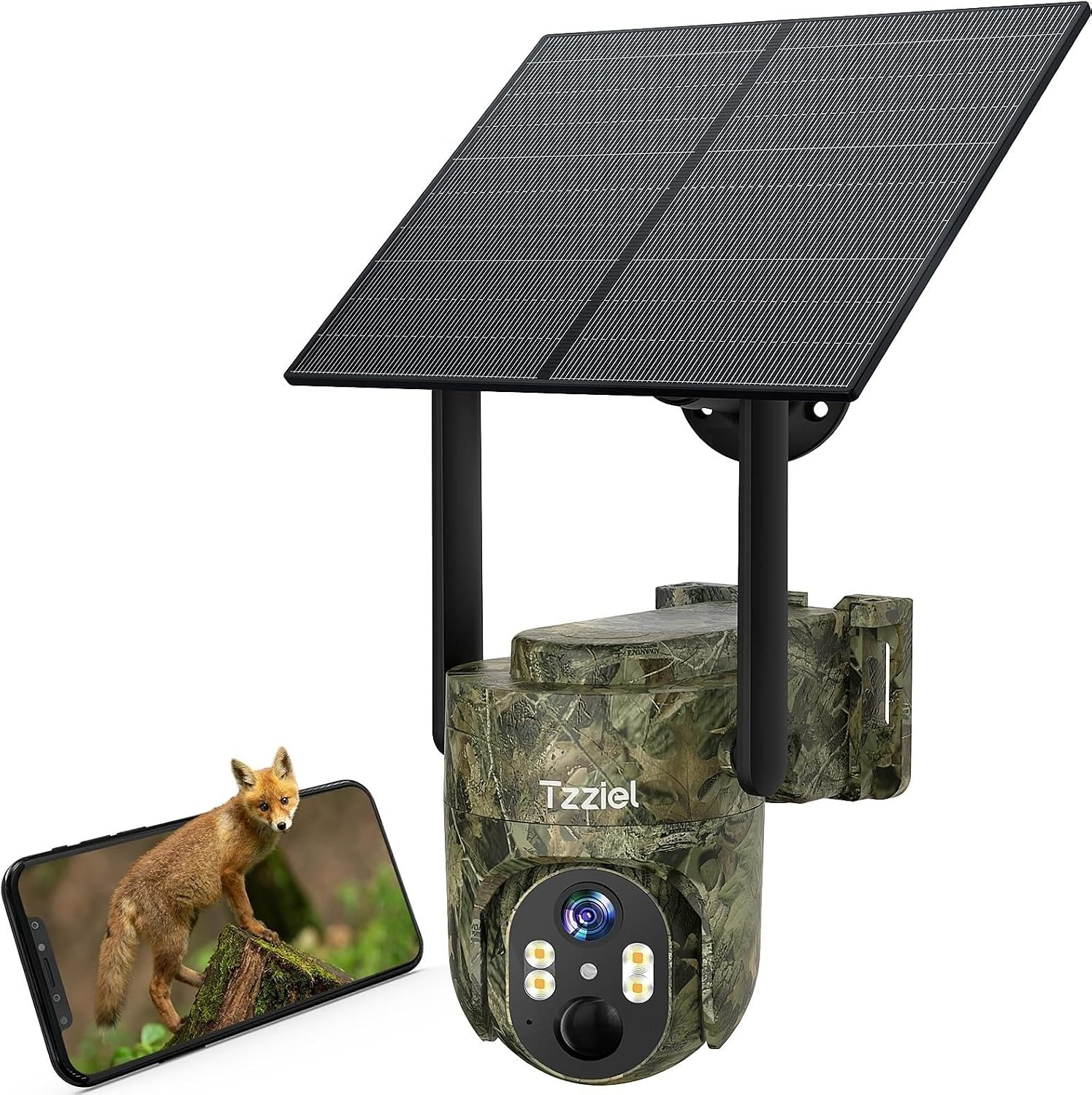 Detalle de Tzziel RBX-S94 4G PTZ-buitencamera 2K met zonnepaneel en IP66