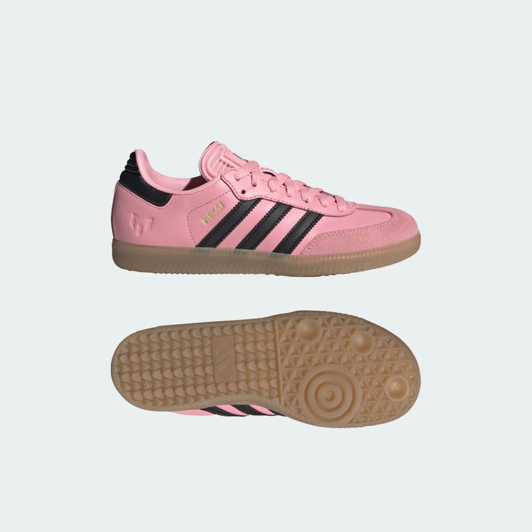 Detalle de Zapatilla Samba Messi (Niños) de Adidas, color Rosa