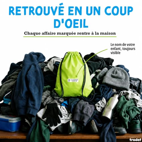 Detalle de Trodat Je marque mes p'tites affaires – Kit tampon à personnaliser soi-même